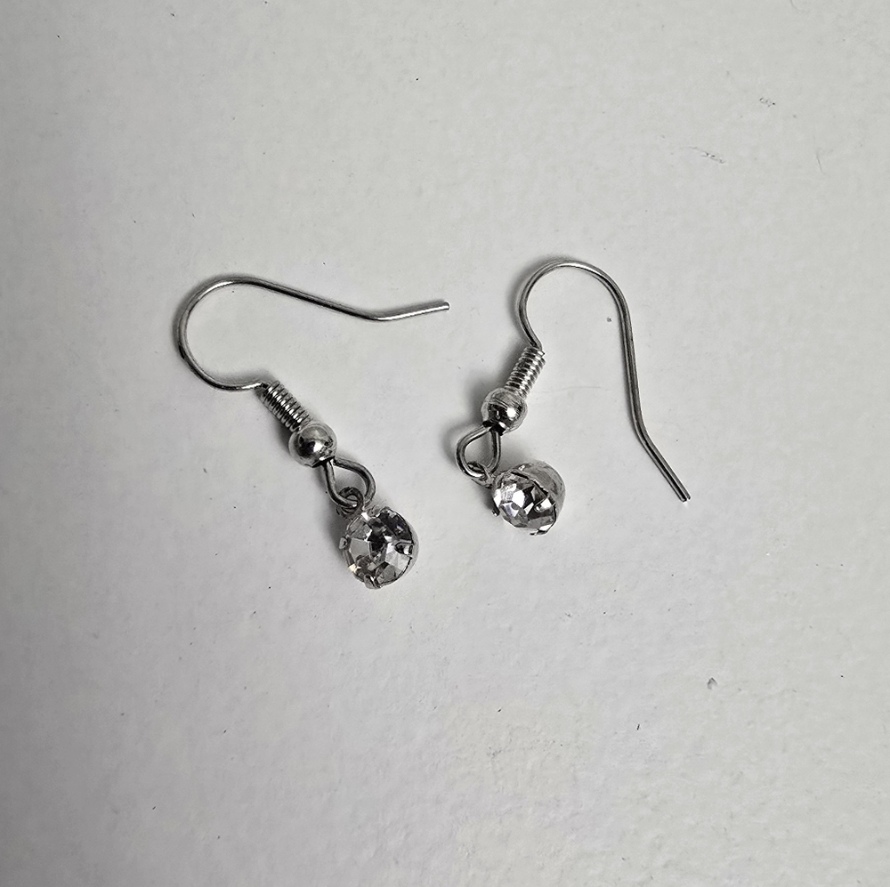 Elegant Silver Tone Dangle Earrings
